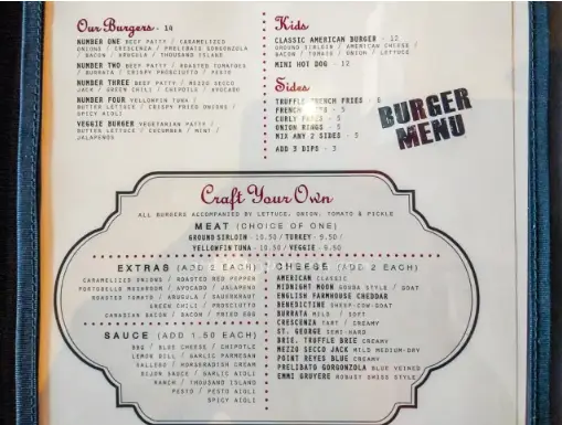 25 DEGREE MENU SINGAPORE