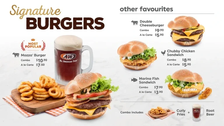 A&W MENU SINGAPORE