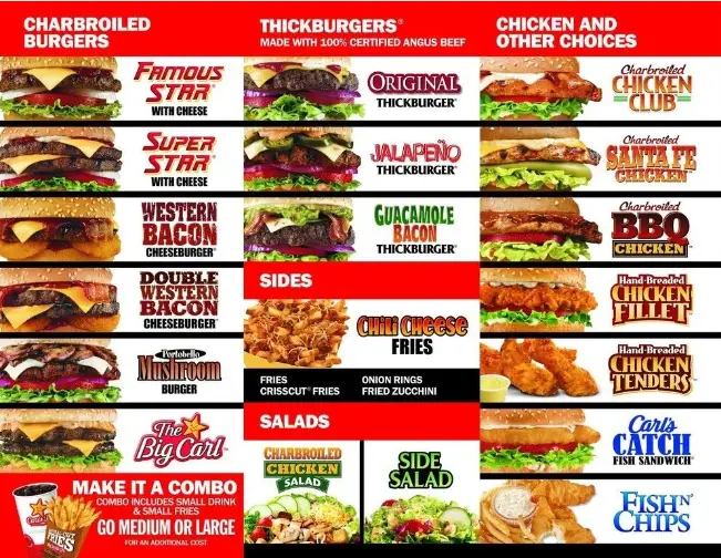 CARLS JR MENU SINGAPORE