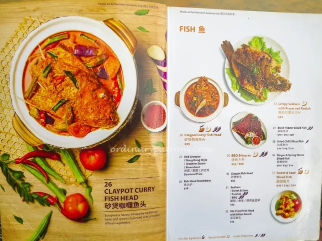 FIVE STAR MENU SINGAPORE