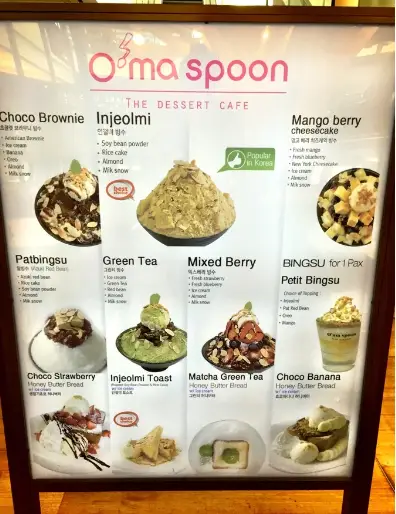 O’MA SPOON MENU SINGAPORE