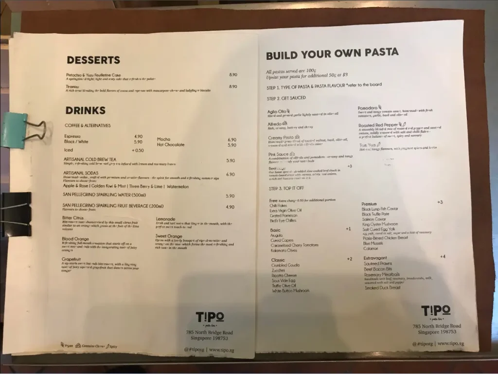 PASTA BAR SINGAPORE