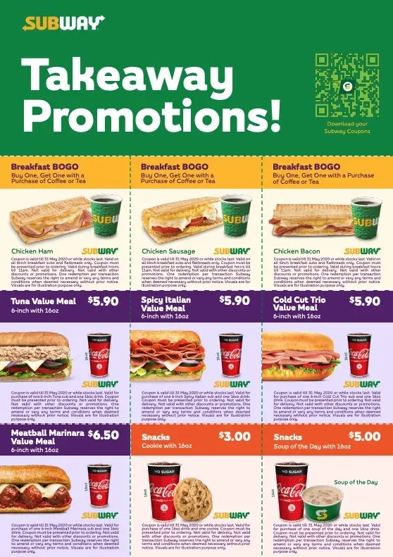 SUBWAY MENU SINGAPORE