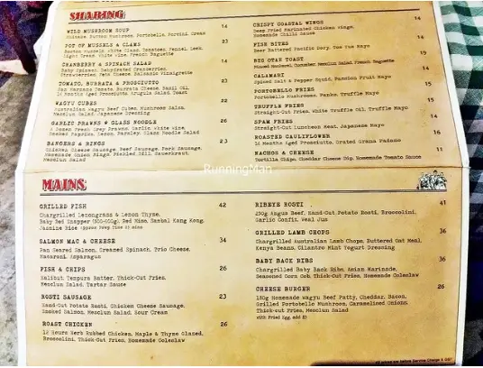 THE COASTAL SETTLEMENT MENU SINGAPORE