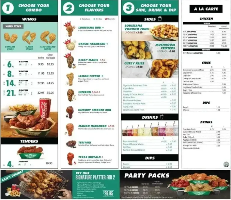 WINGSTOP MENU SINGAPORE