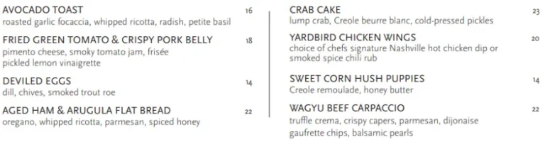 YARDBIRD MENU SINGAPORE