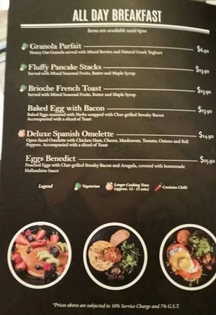 BRUNCHES MENU SINGAPORE