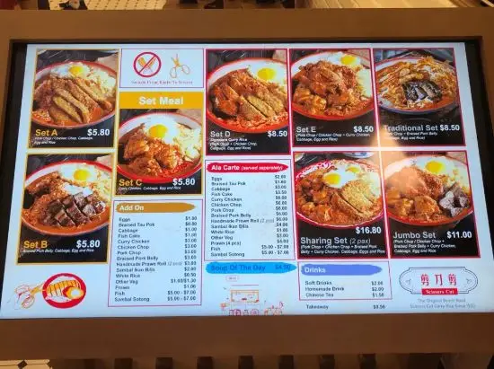 Beach Road Scissor-cut Menu Singapore