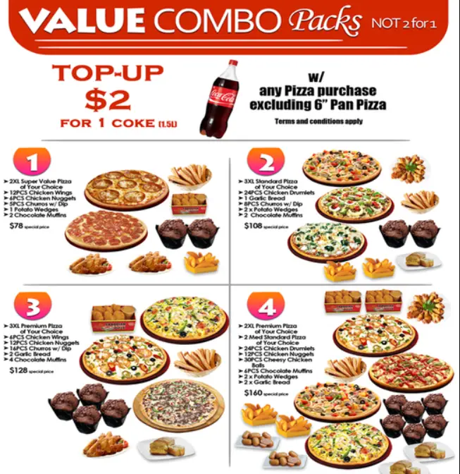 CANADIAN PIZZA MENU SINGAPORE PRICES 2024