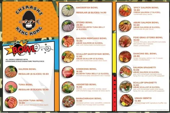 CHIRASHI KING KONG MENU SINGAPORE