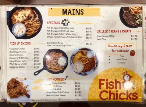 FISH & CHICKS MENU SINGAPORE