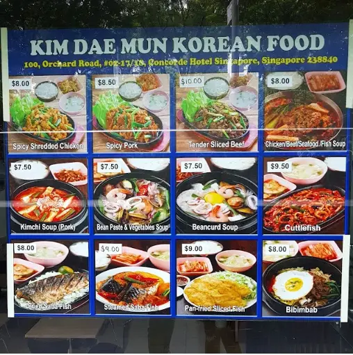 KIM DAE MUN MENU SINGAPORE