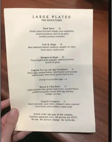 Lad & Dad Menu Singapore