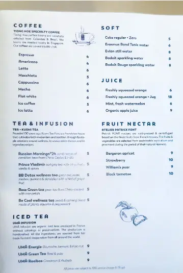 MERCI MARCEL MENU SINGAPORE