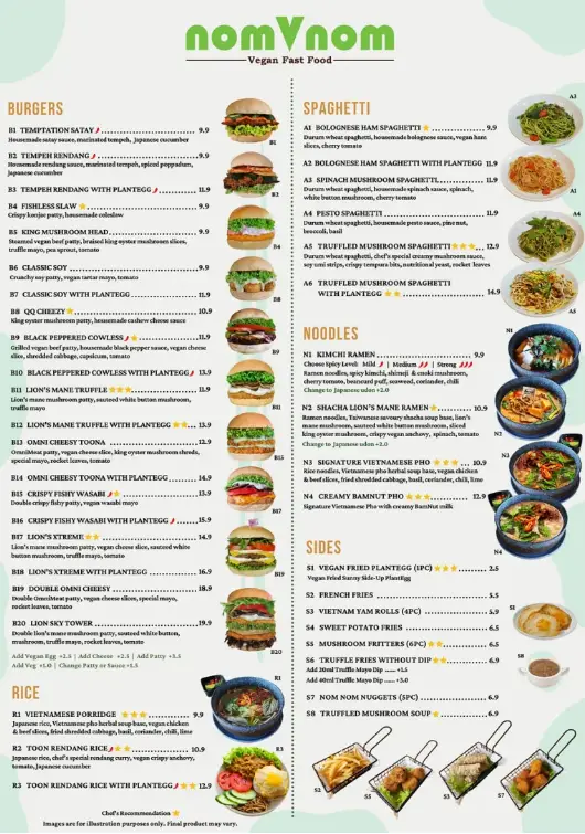 NOMVNOM MENU SINGAPORE