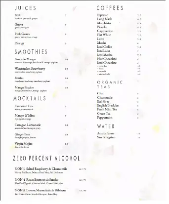 OPEN FARM COMMUNITY MENU SINGAPORE