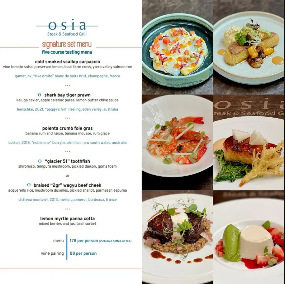 OSIA STEAK & SEAFOOD GRILL SINGAPORE