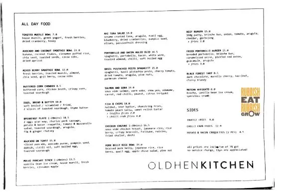 Old Hen Menu Singapore