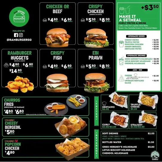 Ramburger Menu Singapore