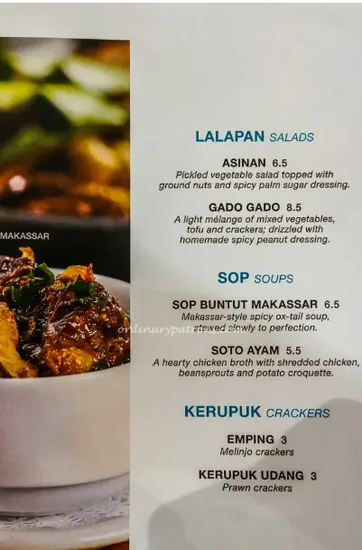 TAMBUAH MAS MENU SINGAPORE