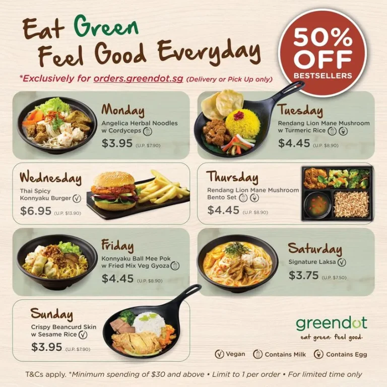 GREENDOT MENU SINGAPORE