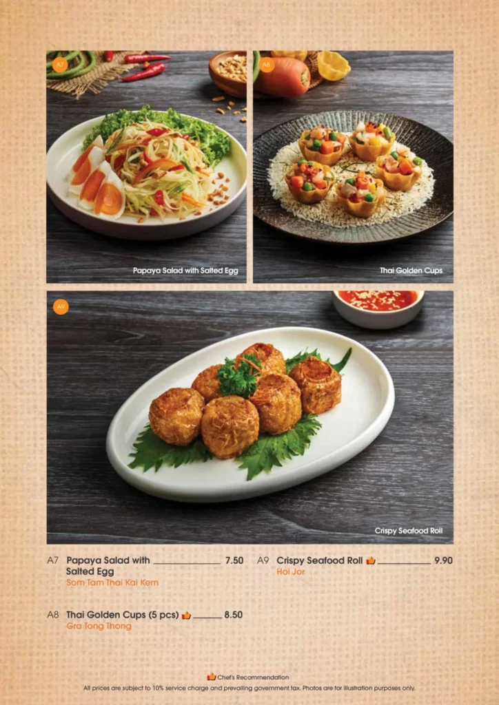 SAVEUR THAI MENU SINGAPORE