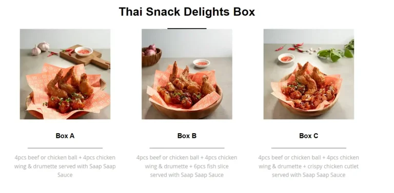 SAAP SAAP THAI MENU