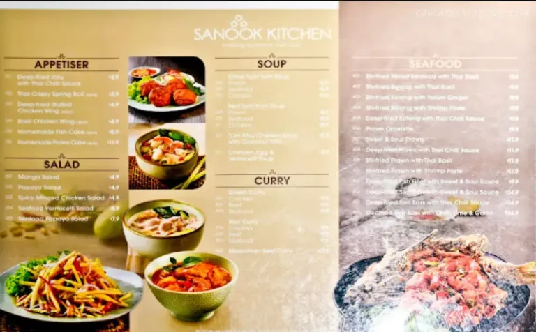 SANOOK KITCHEN MENU