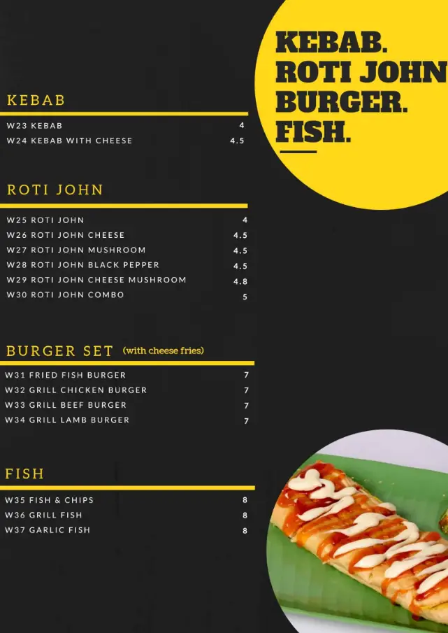 AL AMAAN MENU SINGAPORE