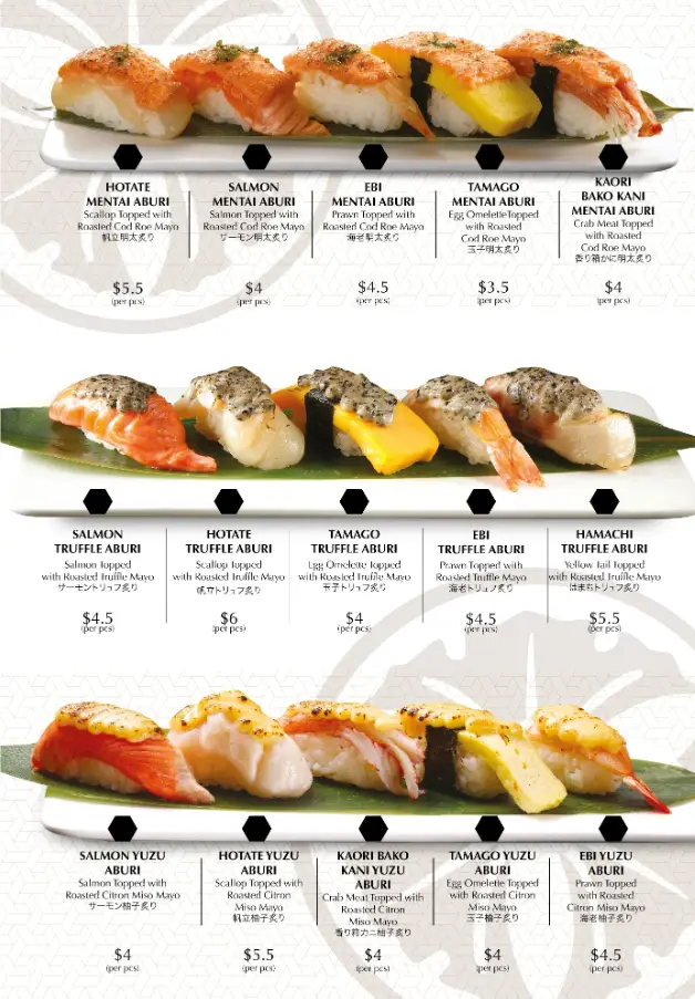 EDO ICHI JAPANESE CUISINIE MENU SINGAPORE