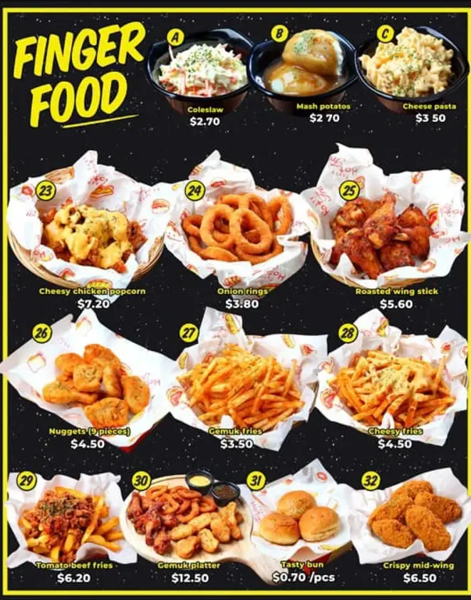 FATTY BOM BOM MENU