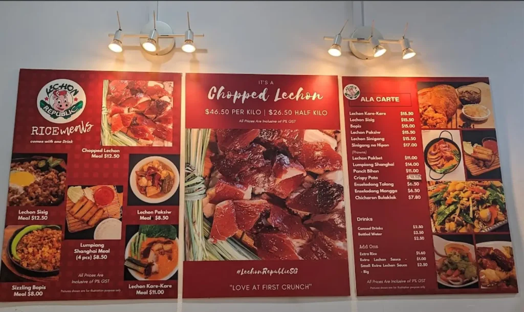 LECHON REPUBLIC MENU SINGAPORE