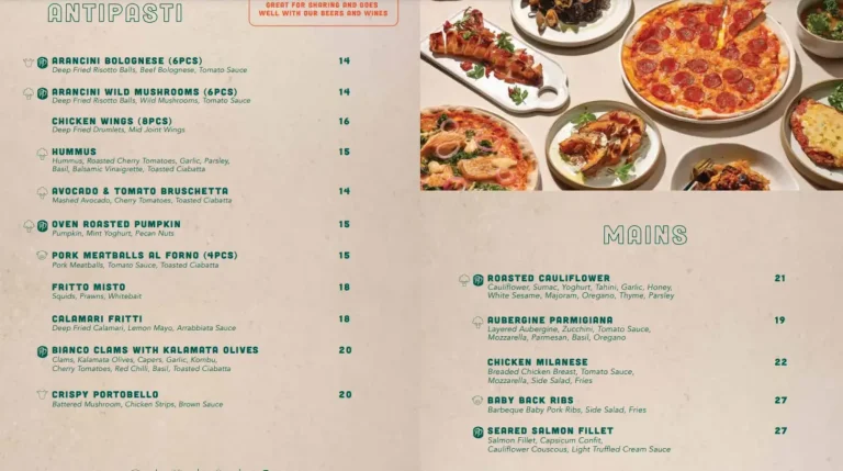 PEPERONI PIZZERIA MENU