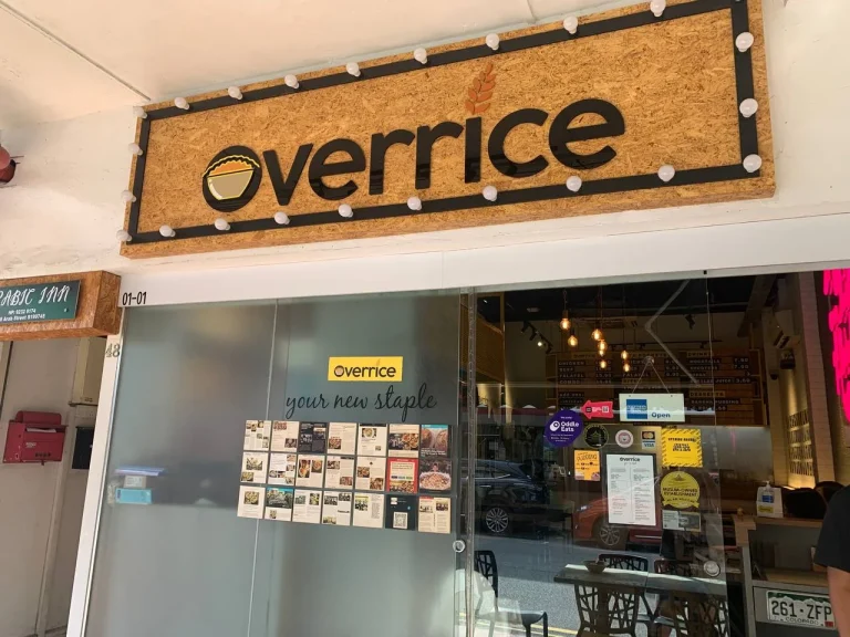 OVERRICE RESTAURANT MENU PRICES 2025 SINGAPORE